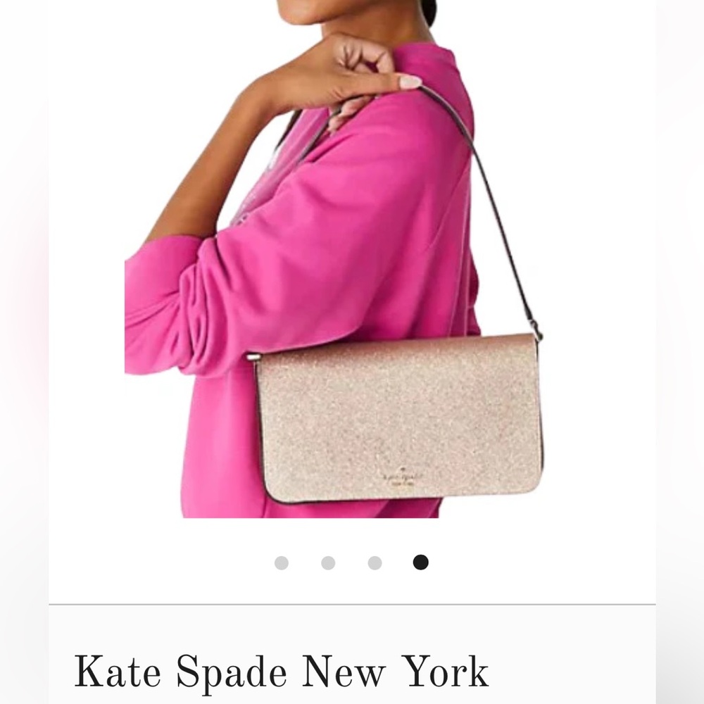 Kate Spade Rose Gold Textured Shoulder Bag
